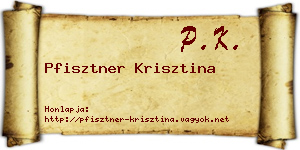 Pfisztner Krisztina névjegykártya